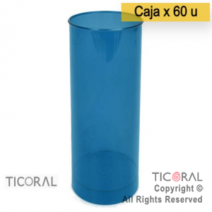 VASO TUBO AZUL X 60